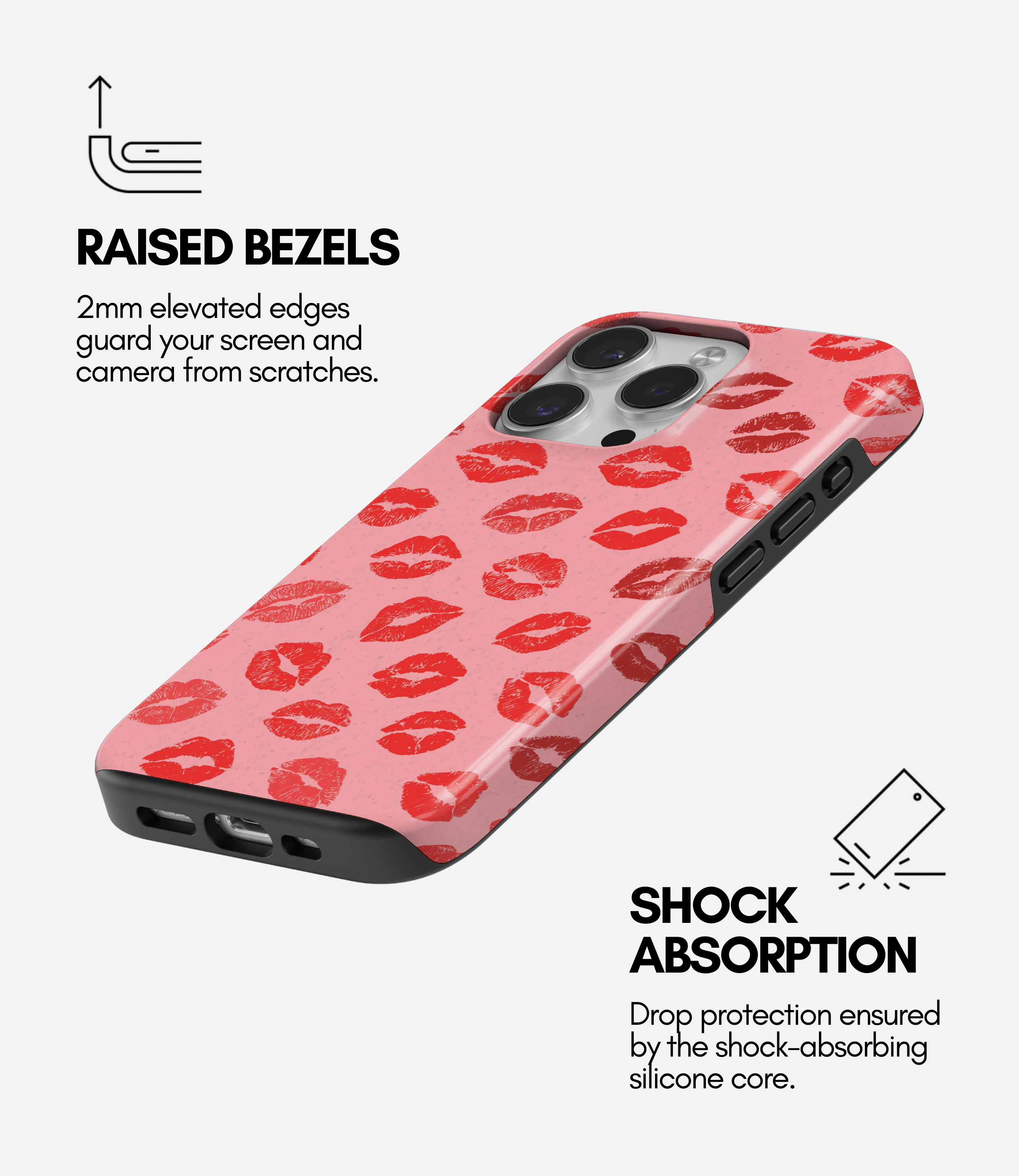 Kiss pout - Glossy Armoured Case
