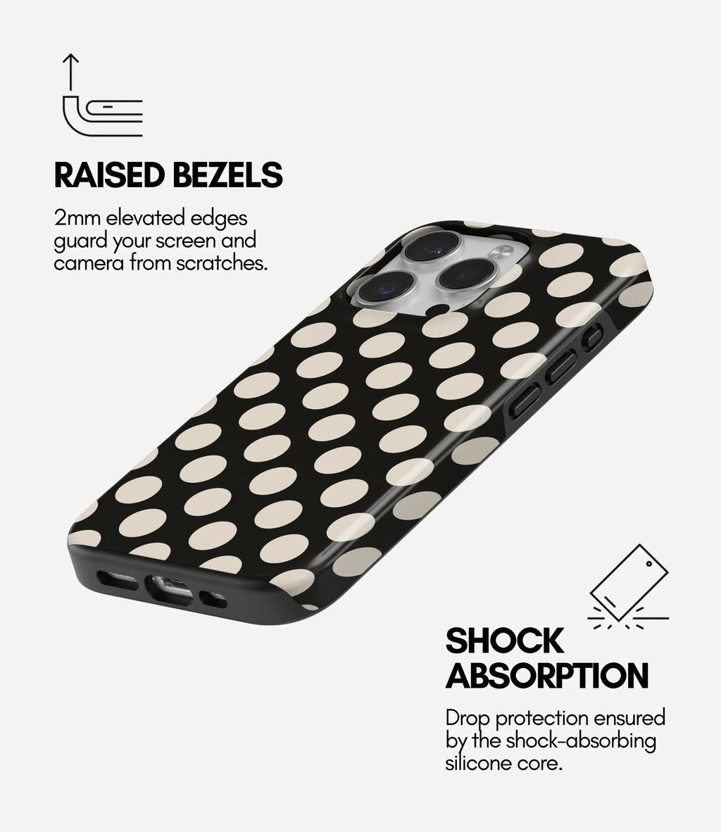 Black & White dots - Glossy Armoured Case