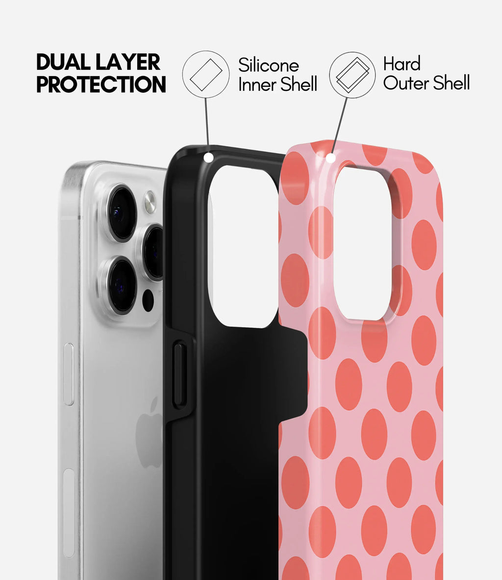 Peachy dots - Glossy Armoured Case