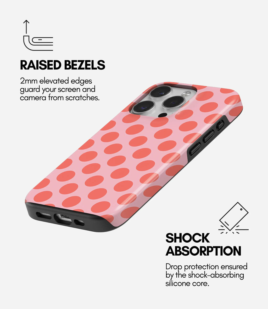 Peachy dots - Glossy Armoured Case