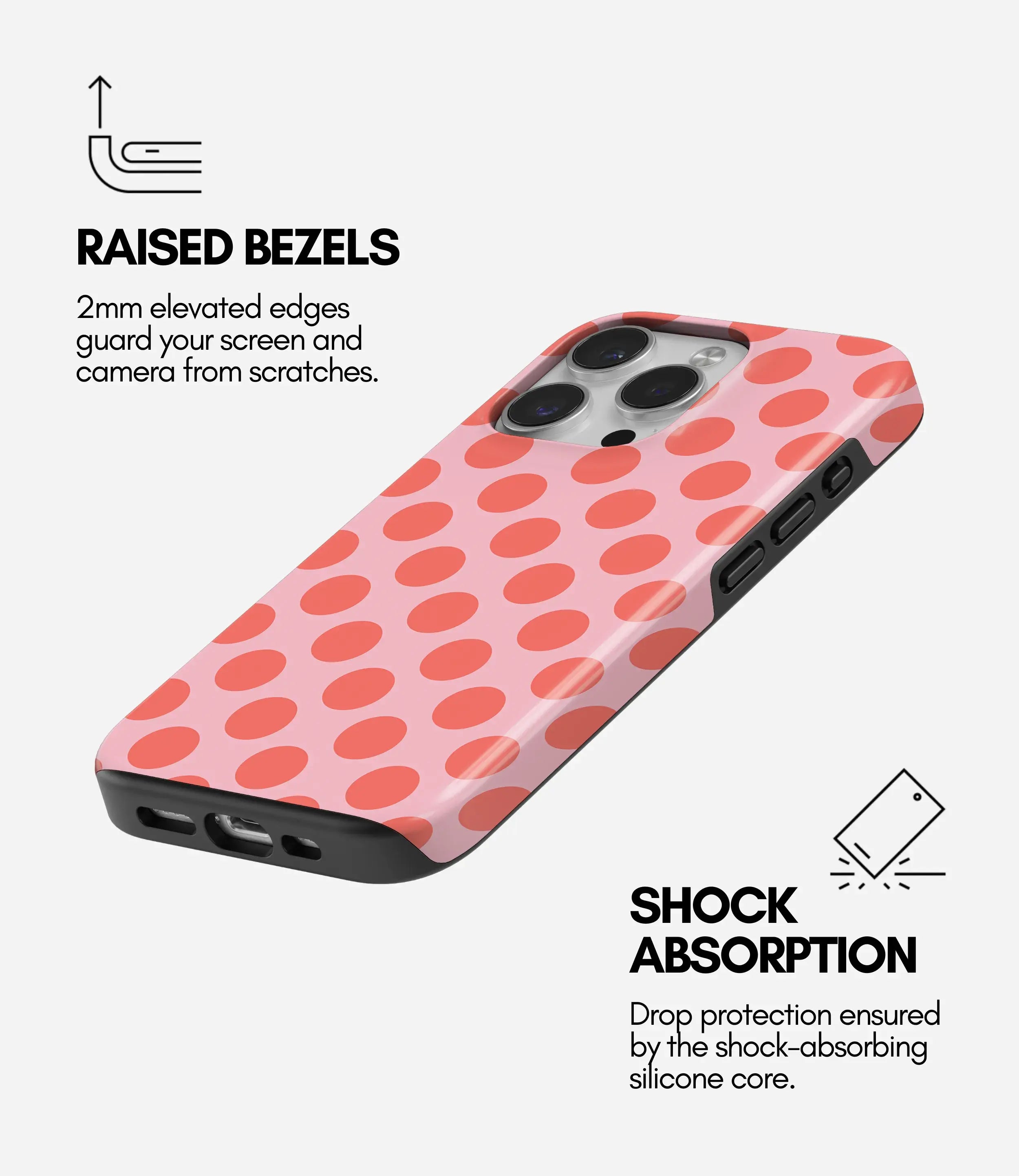 Peachy dots - Glossy Armoured Case