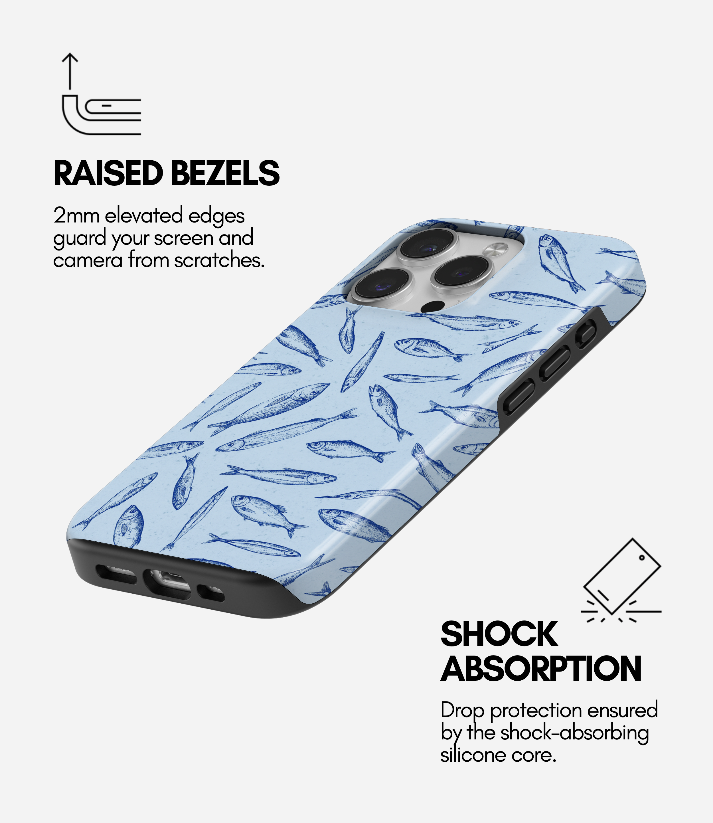 Sea Pattern - Glossy Armoured Case