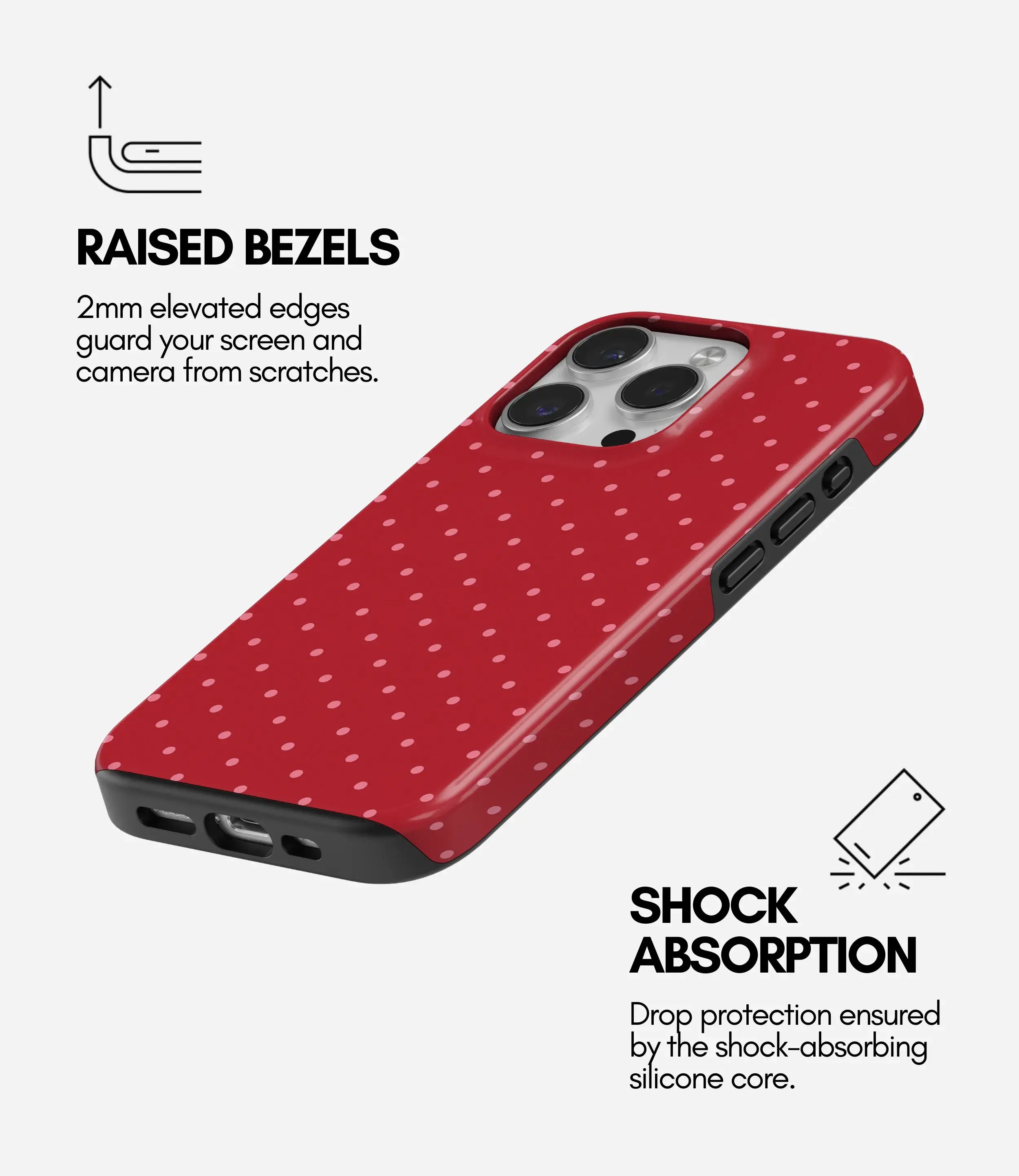 Ruby dots - Glossy Armoured Case