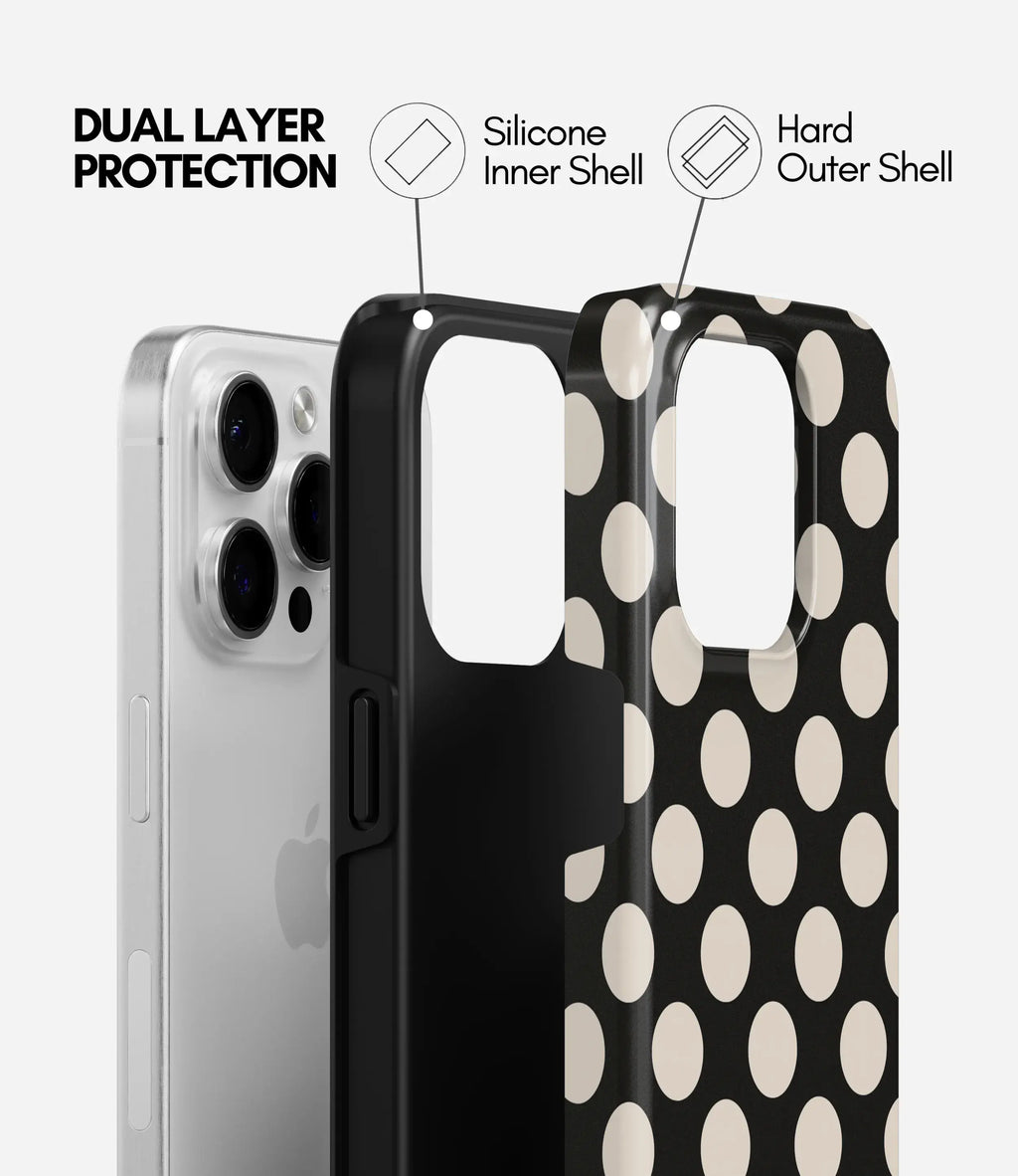 Black & White dots - Glossy Armoured Case