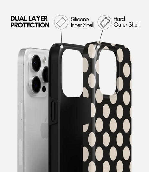Black & White dots - Glossy Armoured Case