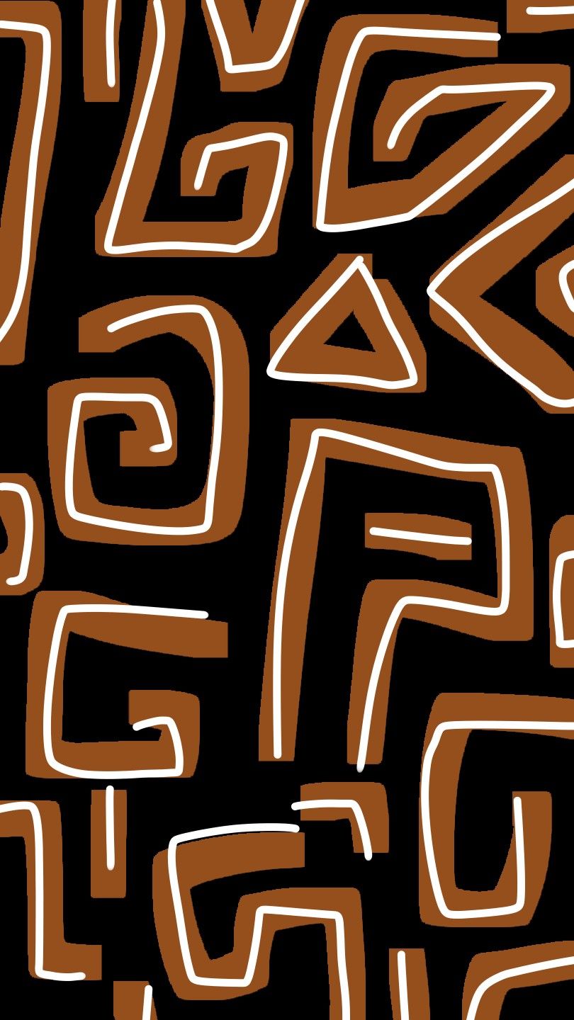 Abstract Black Brown Pattern - Glass Case