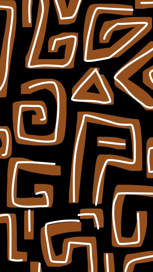 Abstract Black Brown Pattern - Glass Case