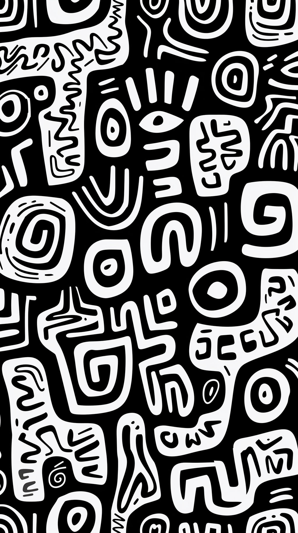 Abstract Black & White Pattern - Glass Case