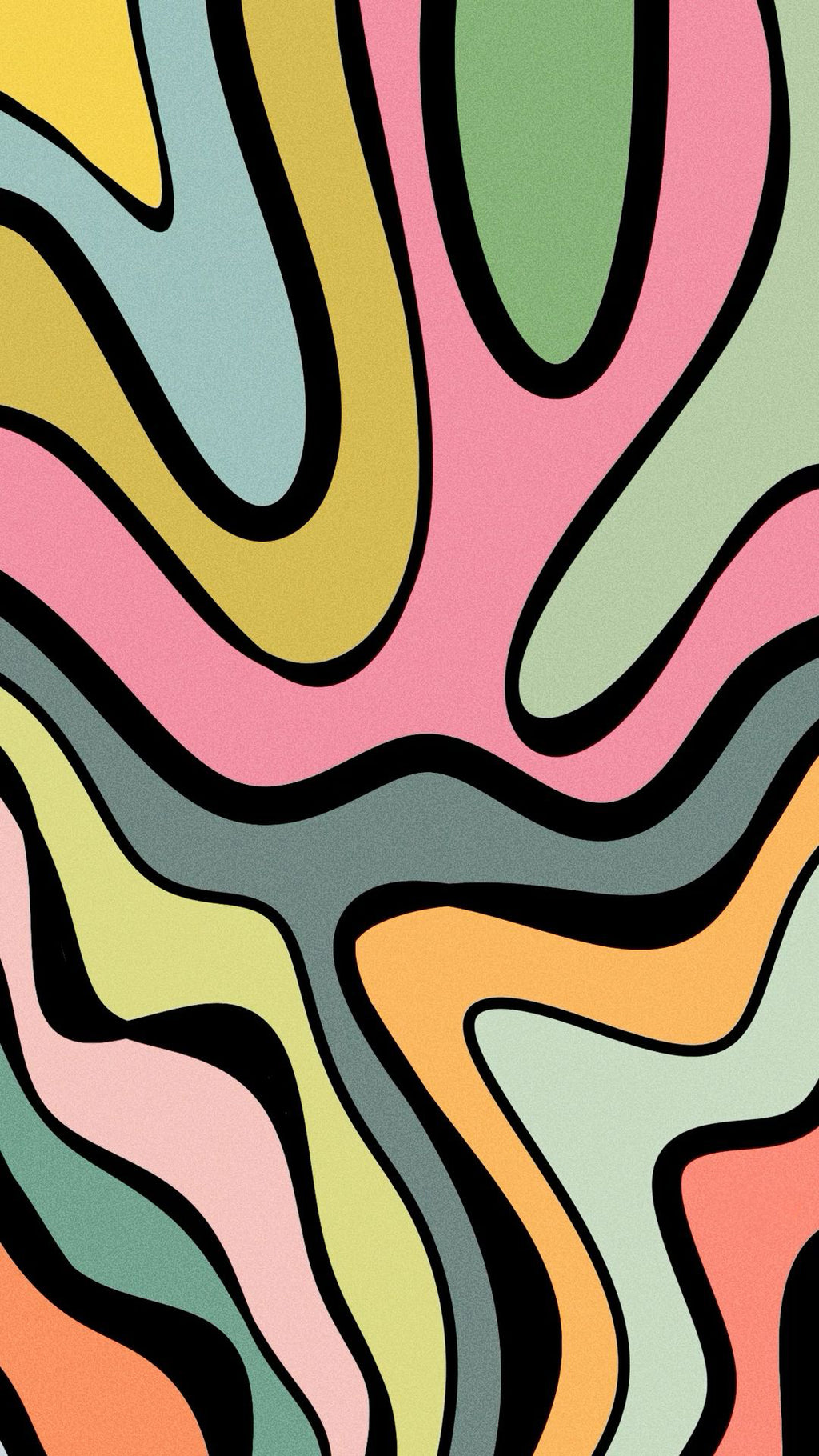 Abstract Grunge Waves - Glass Case