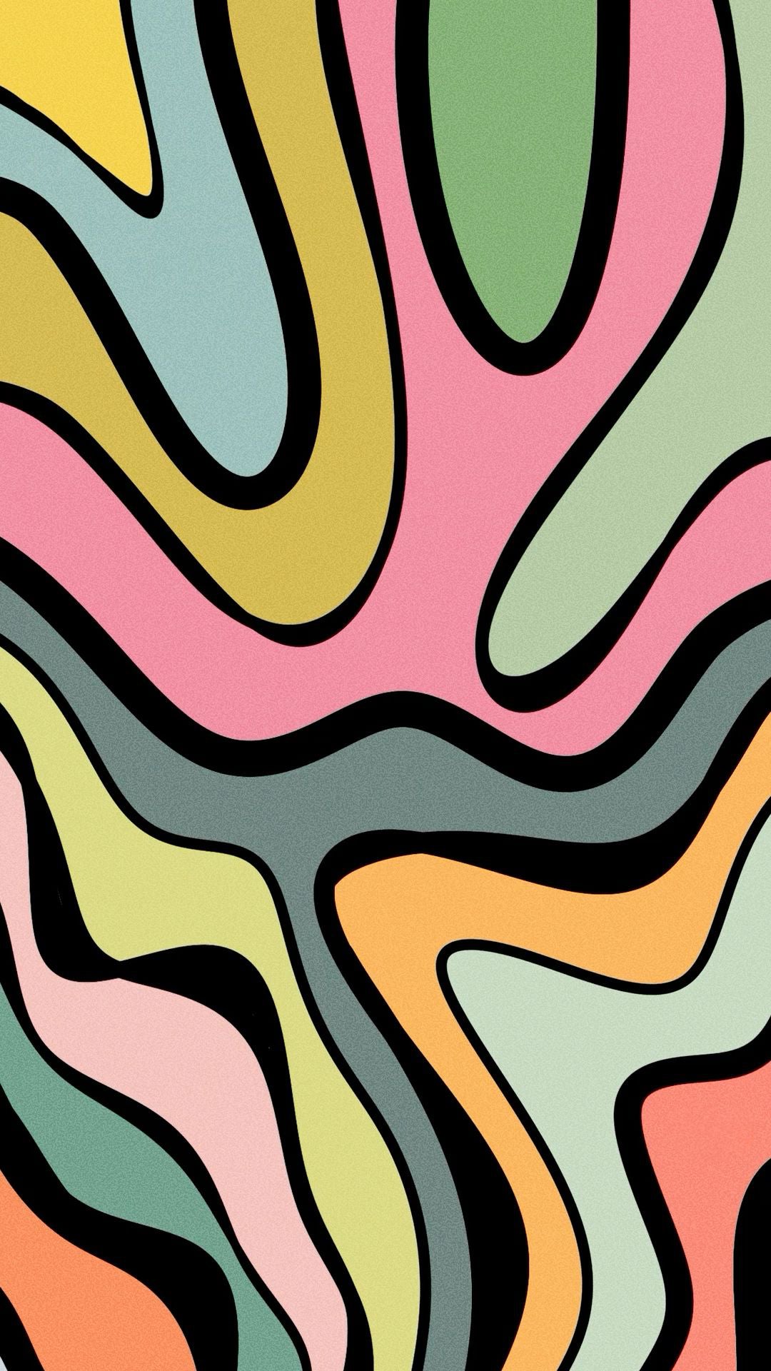 Abstract Grunge Waves - Glass Case