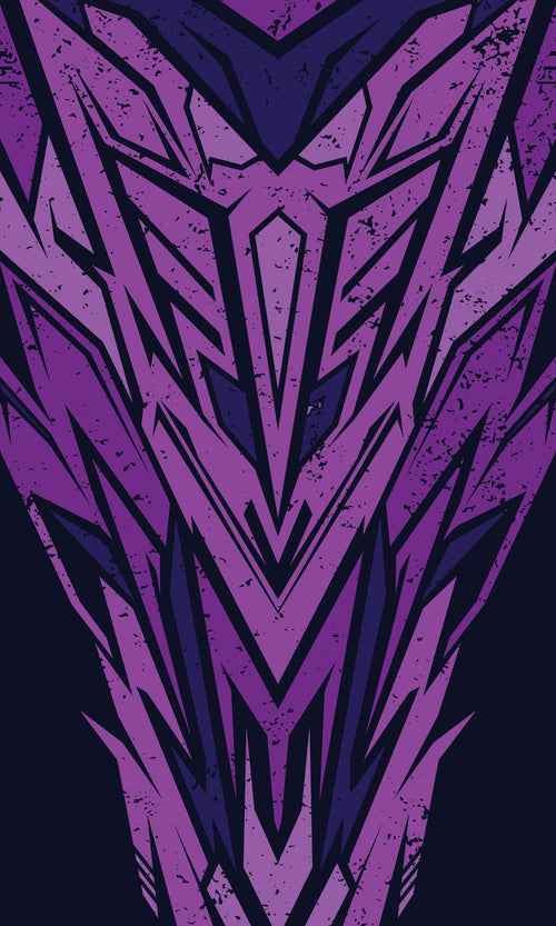 Abstract Purple Geometric Pattern - Glass Case