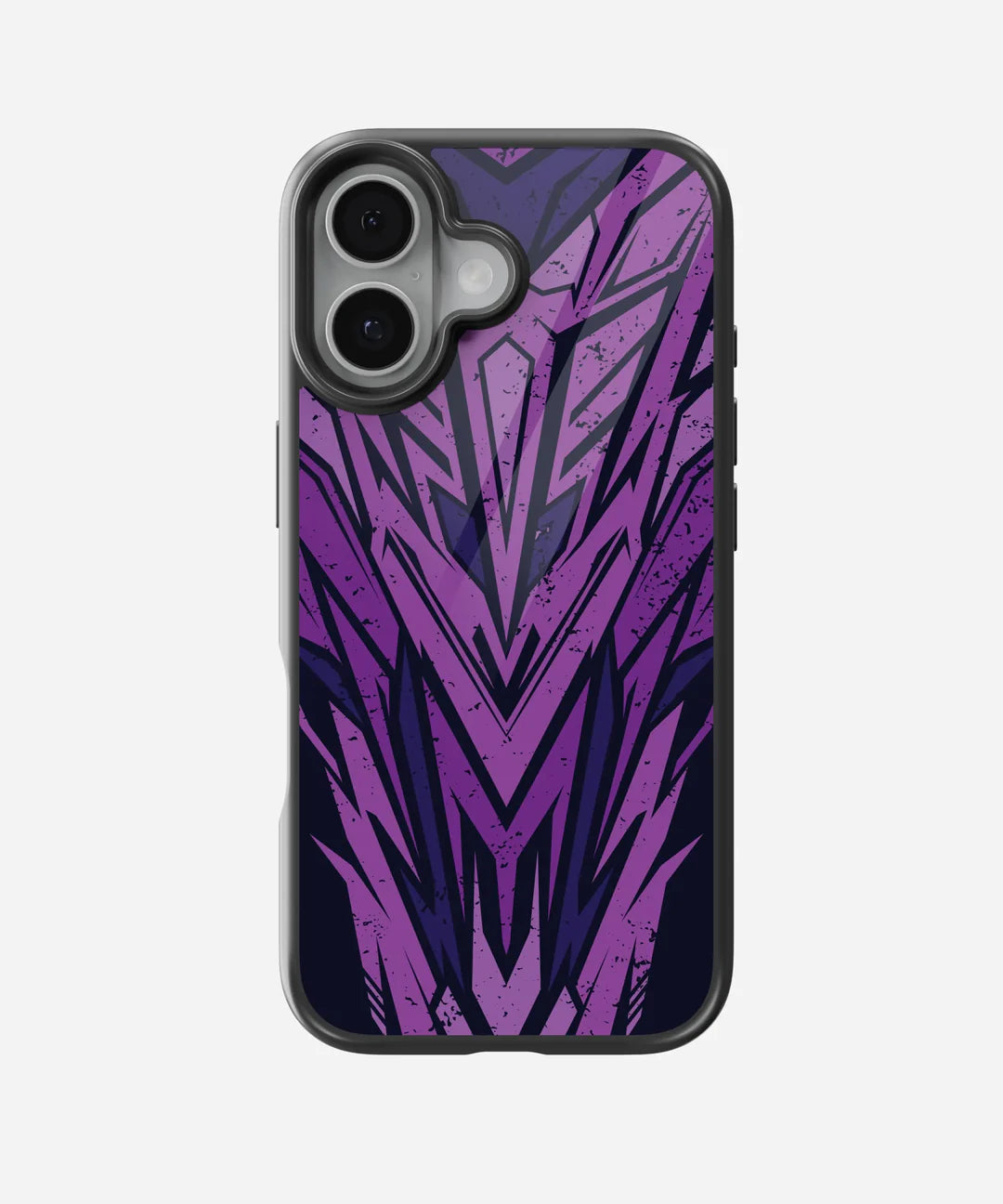 Abstract Purple Geometric Pattern - Glass Case