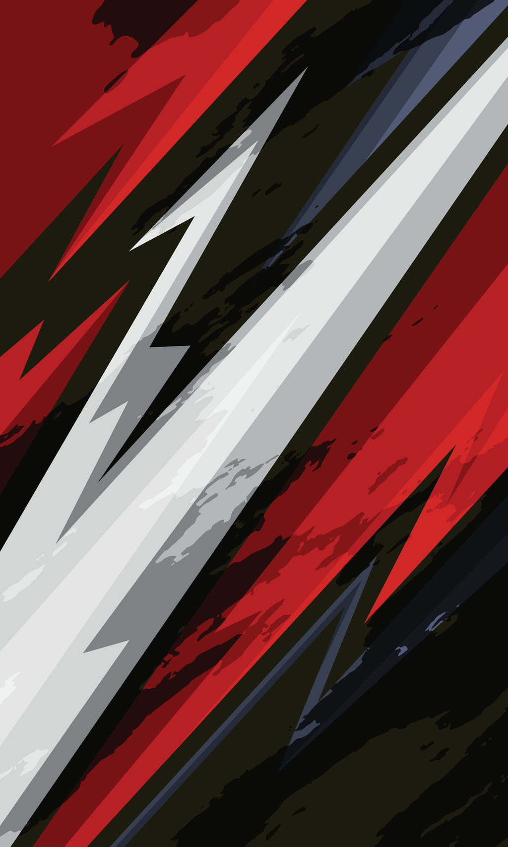Abstract Red Black Geometric Pattern - Glass Case