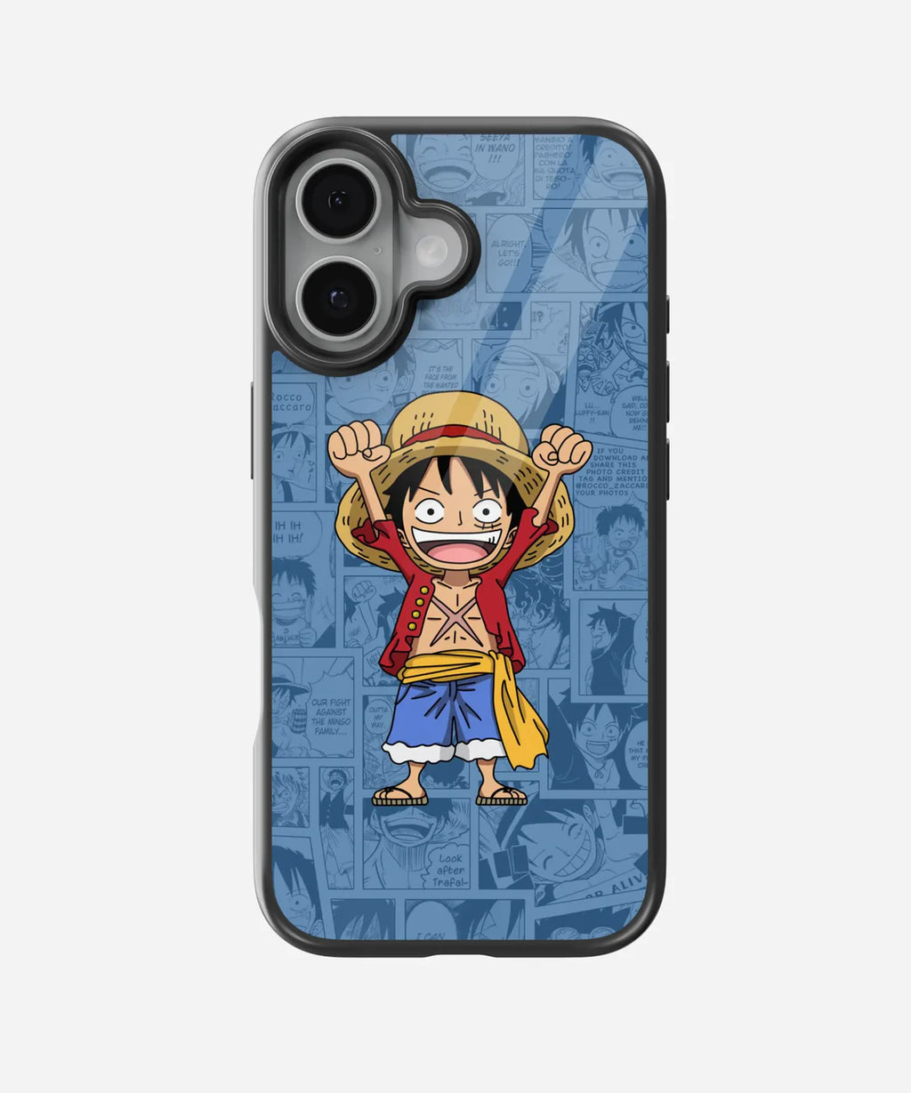Luffy Comic Blue - Glass Case