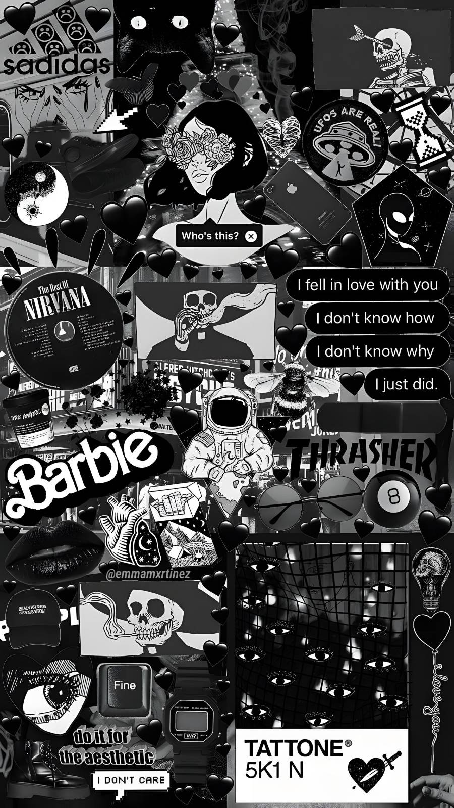 Nirvana barbie black - Glass Case