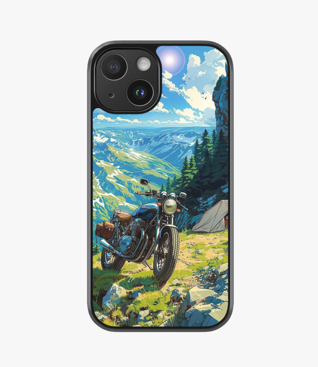 Royal Enfield Mountains - Glass Case