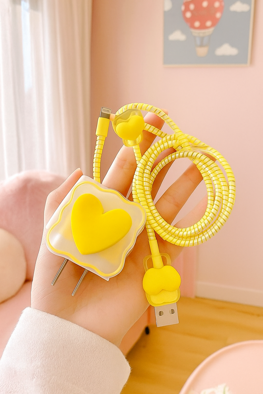 Yellow Heart Charger Case Cover